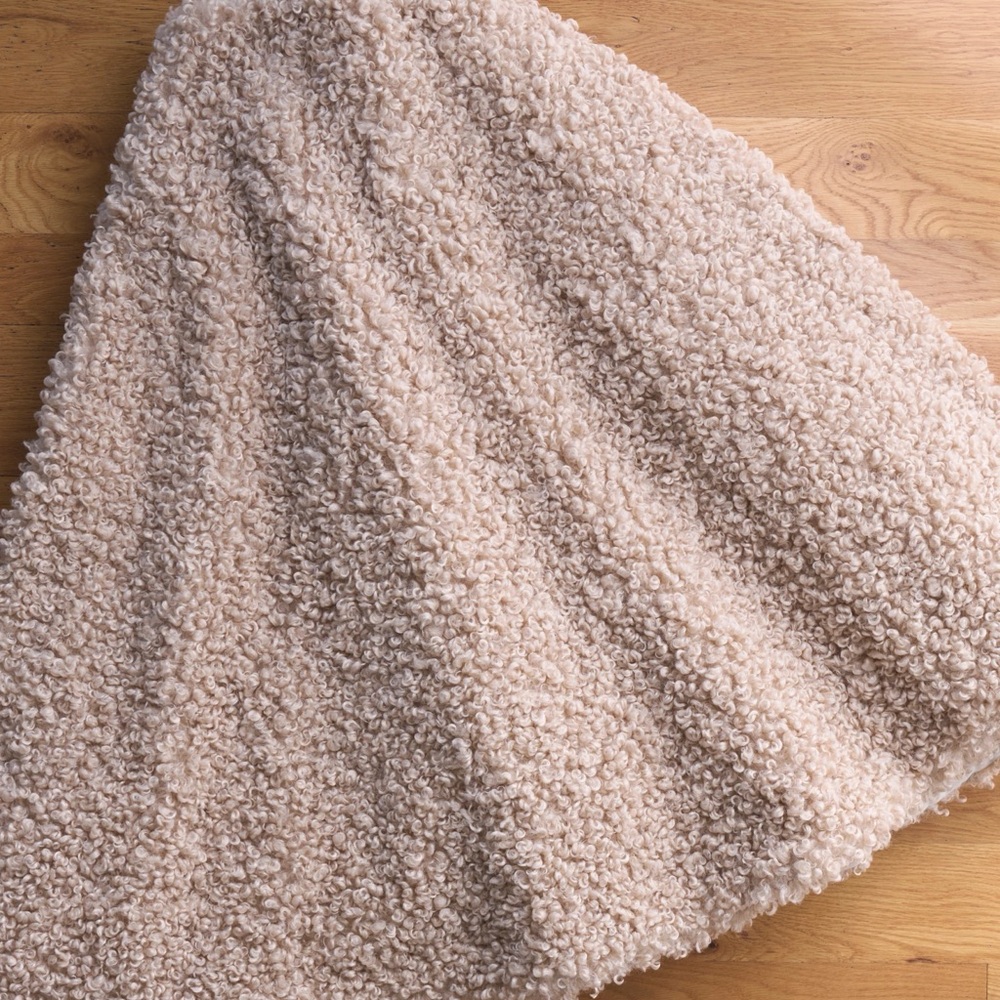 Balsam Hill Tan Boucle Tree Skirt, 60” - Picture 4 of 6